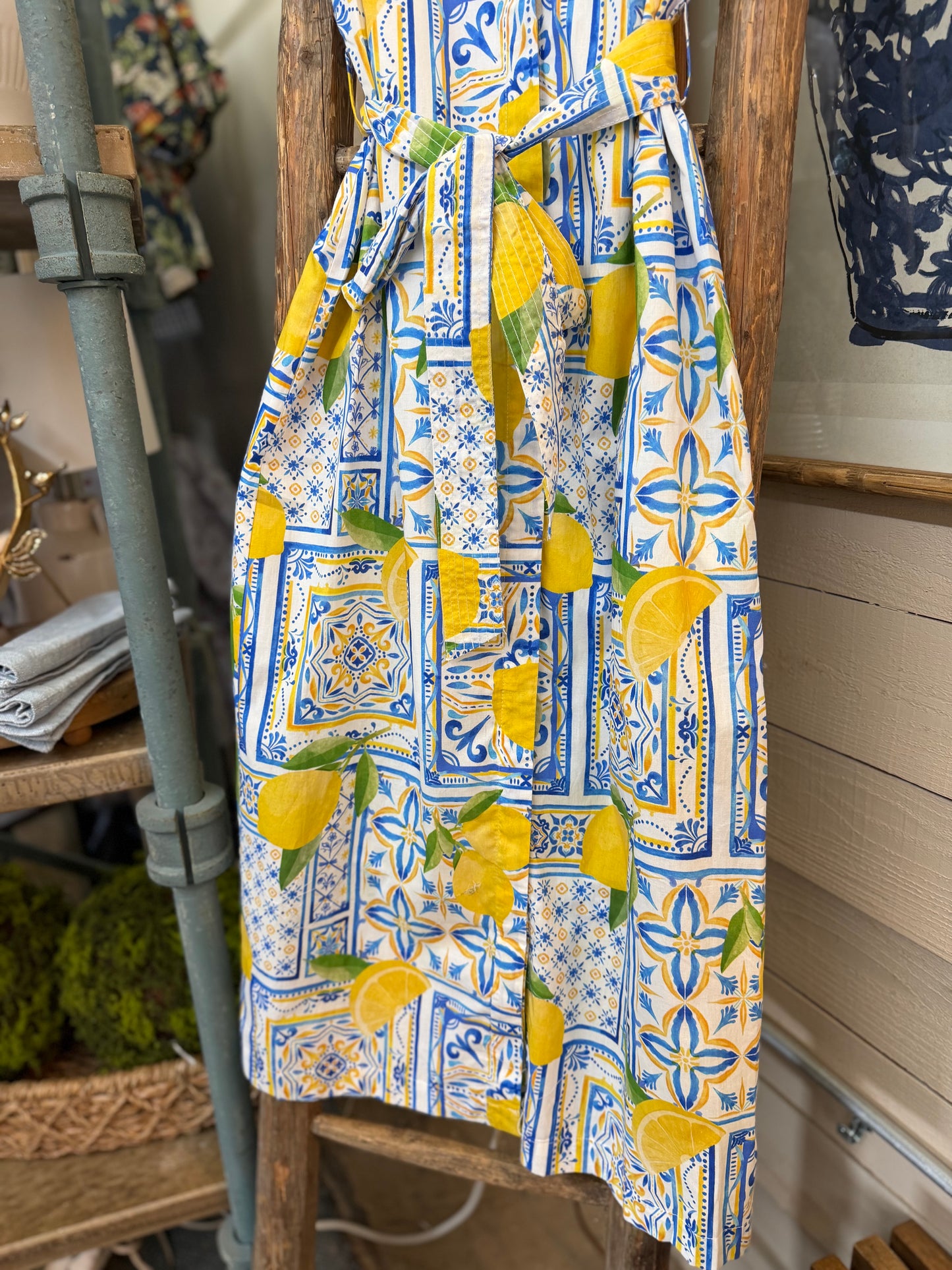 Button Down Lemon Dress