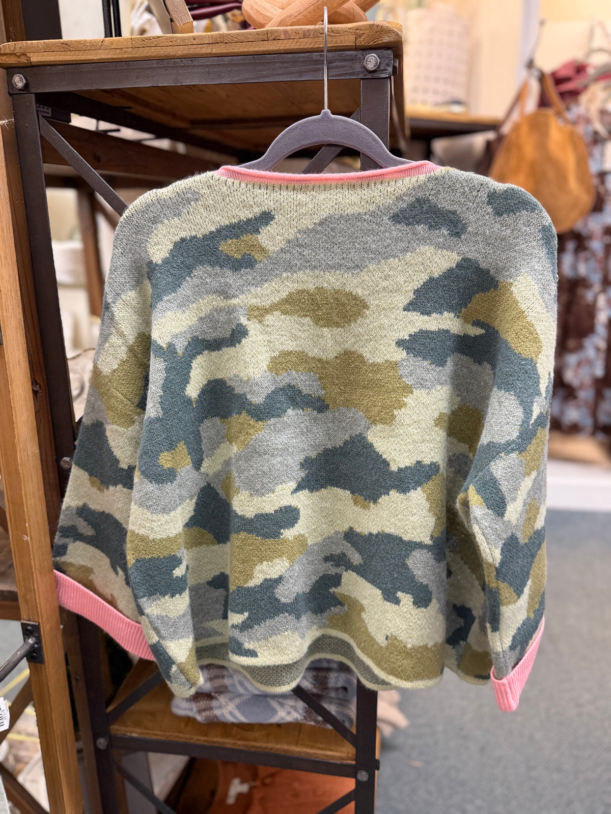 Camo Contrast Sweater