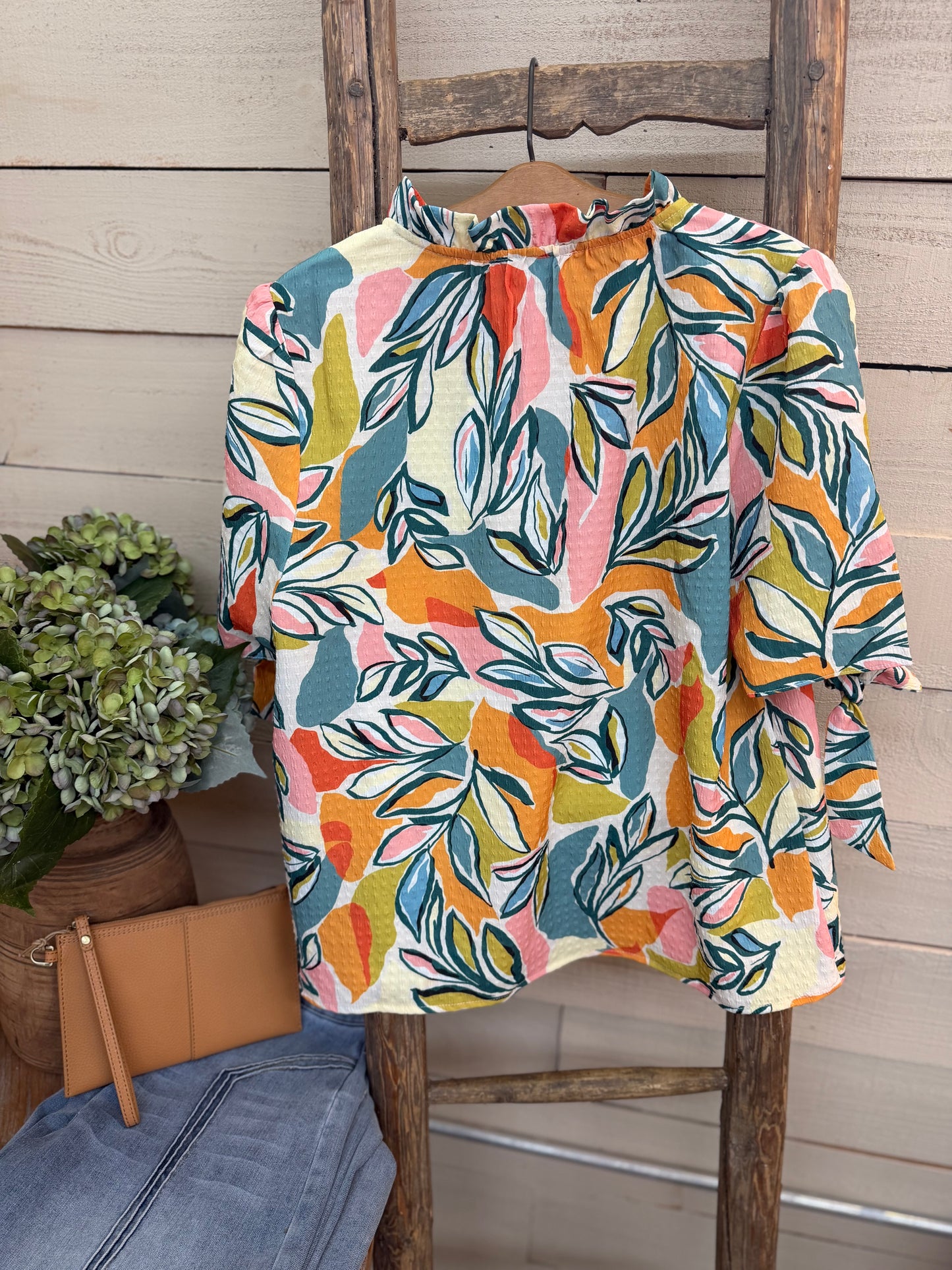 Leaf Print Top