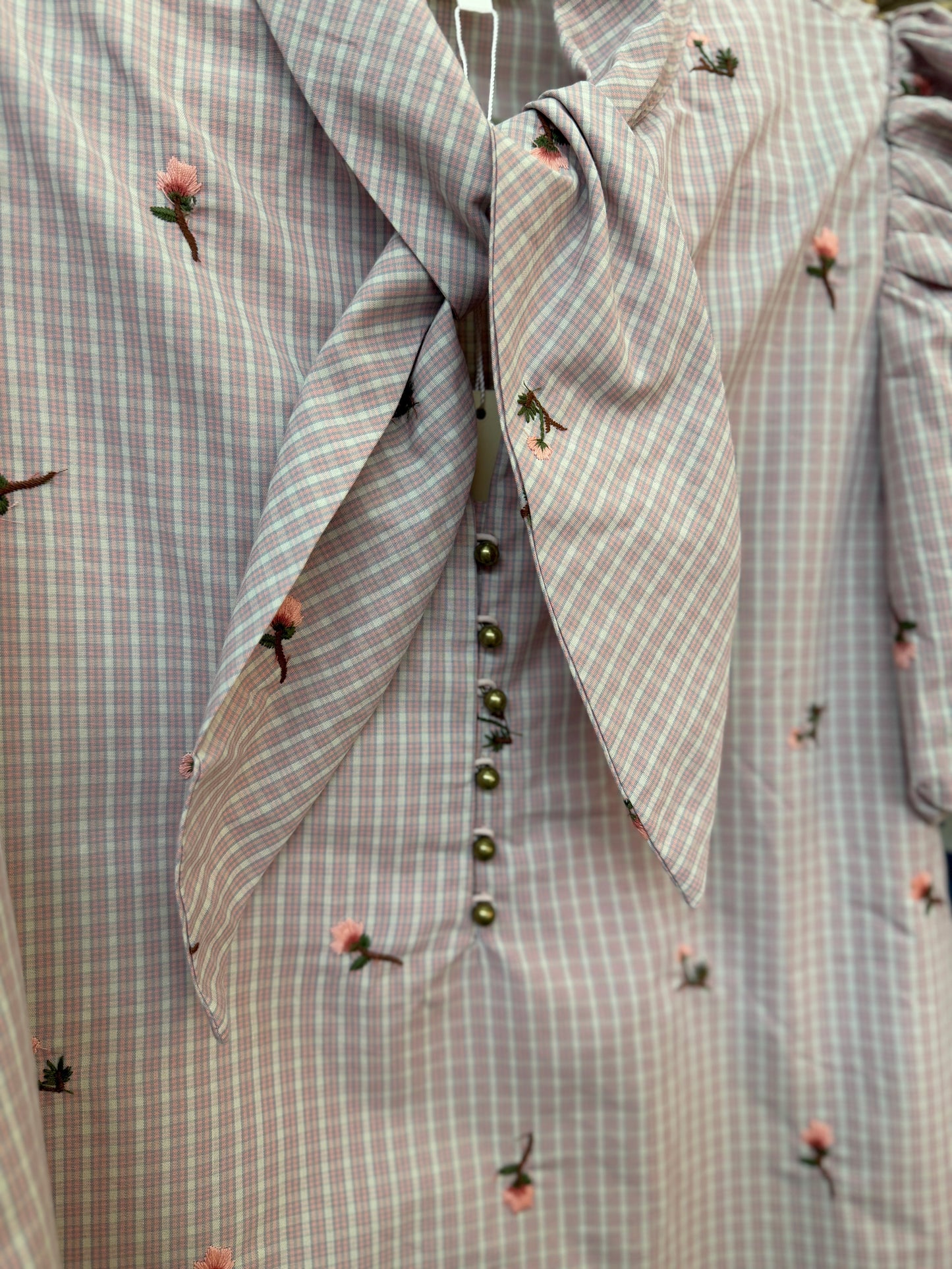 Checkered Tie Top