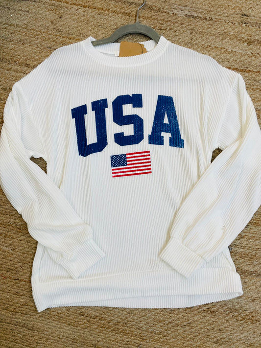 USA Ribbed Pullover