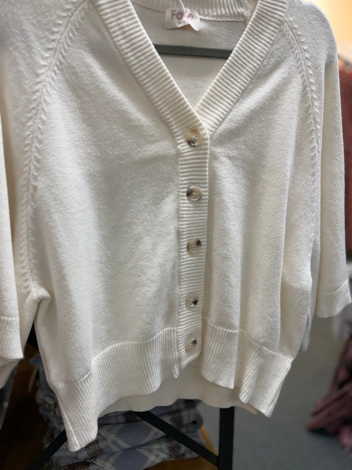 3/4 Sleeve Button Cardigan