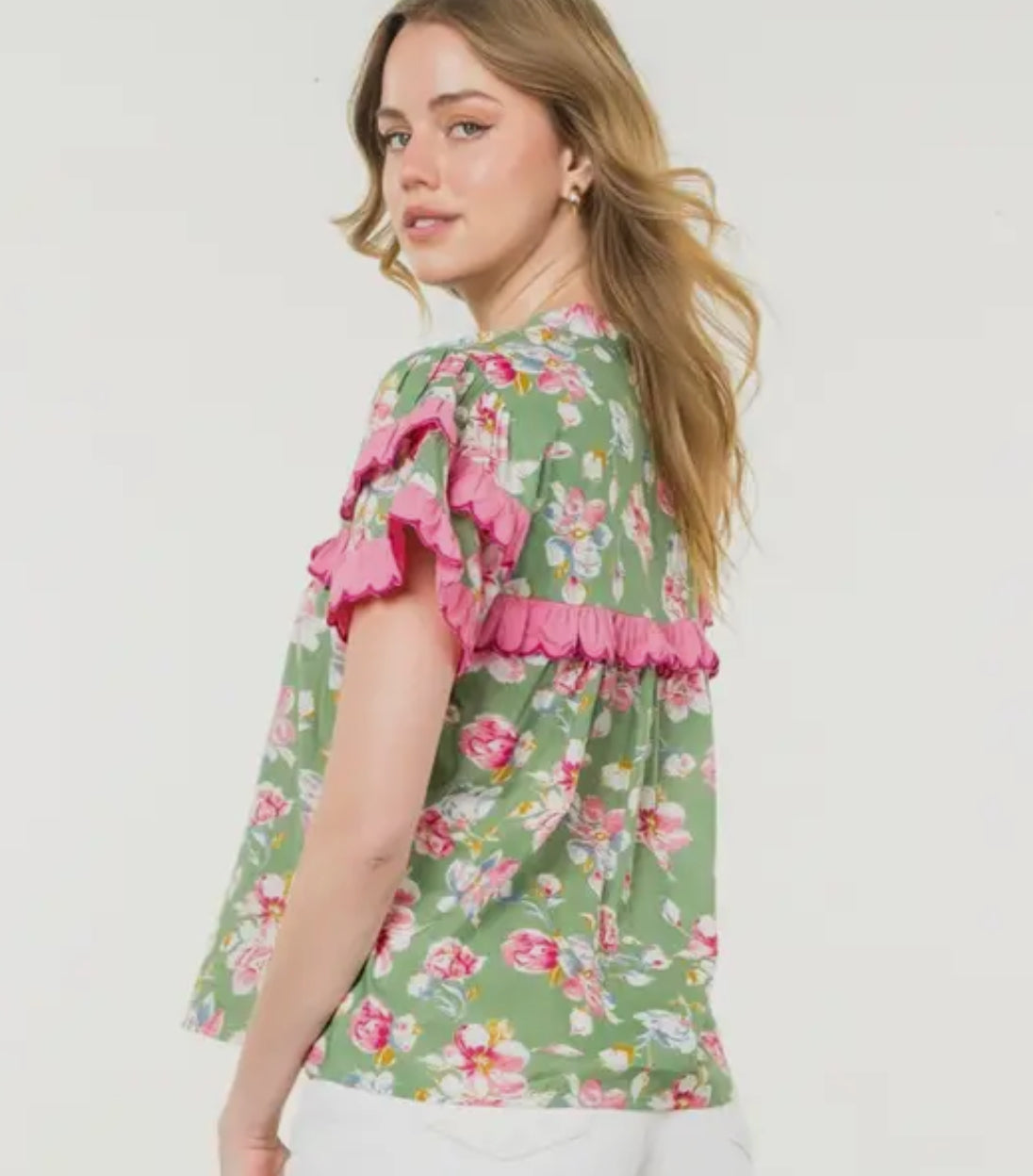 Short Sleeve Floral Top