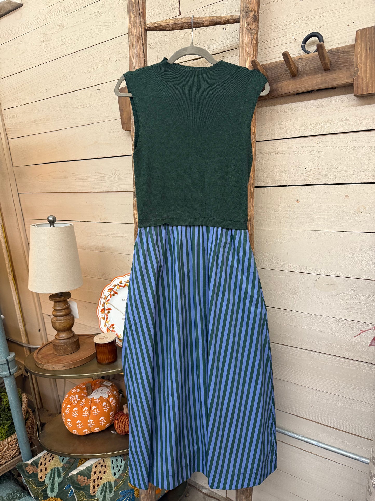 Striped Mockneck Dress