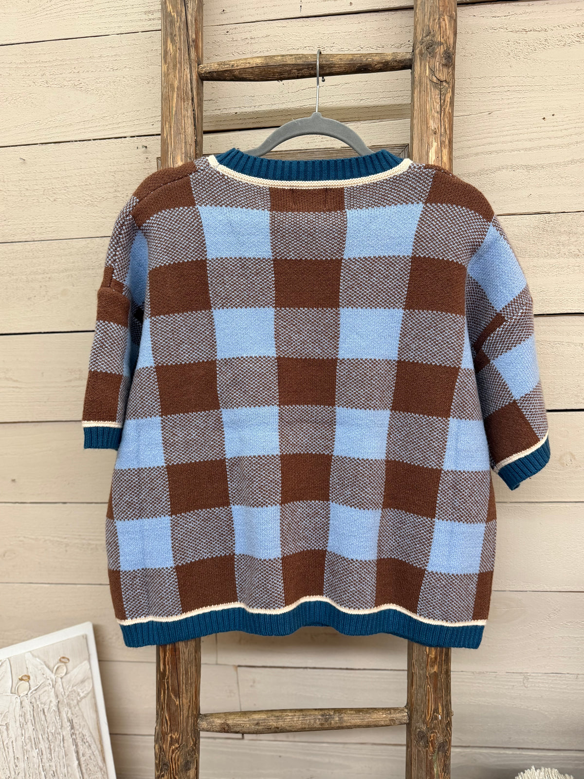 Gingham Check Sweater
