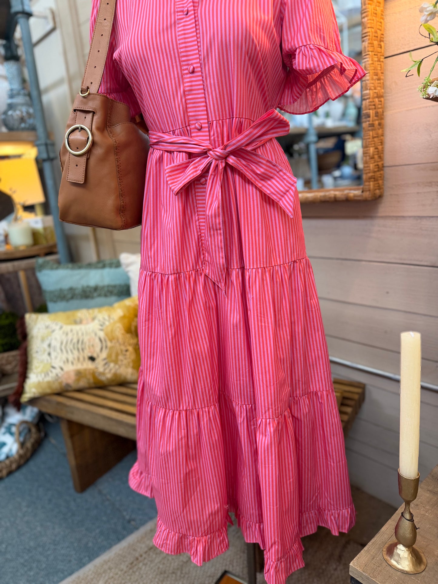 Striped Tiered Dress