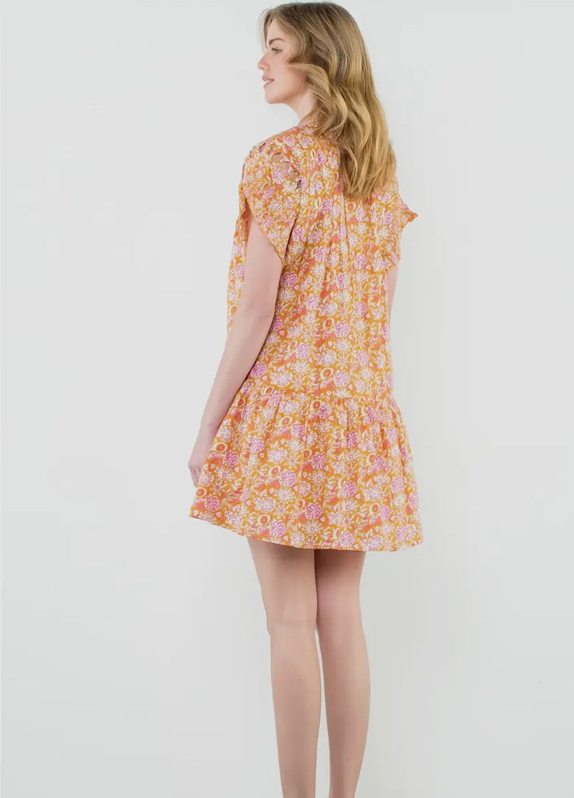 Cutout Floral Dress