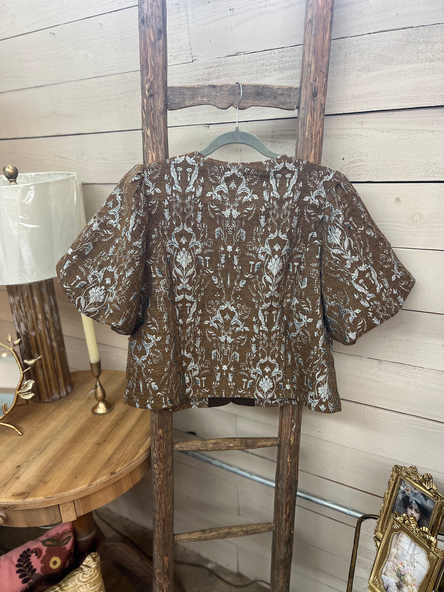 Jacquard Button Top