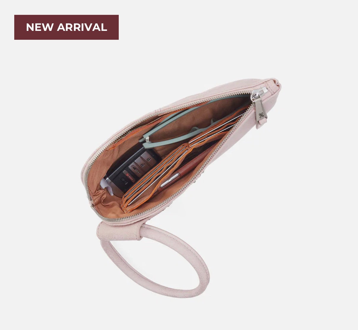 HOBO Sable Wristlet in Buffed Leather - Blossom