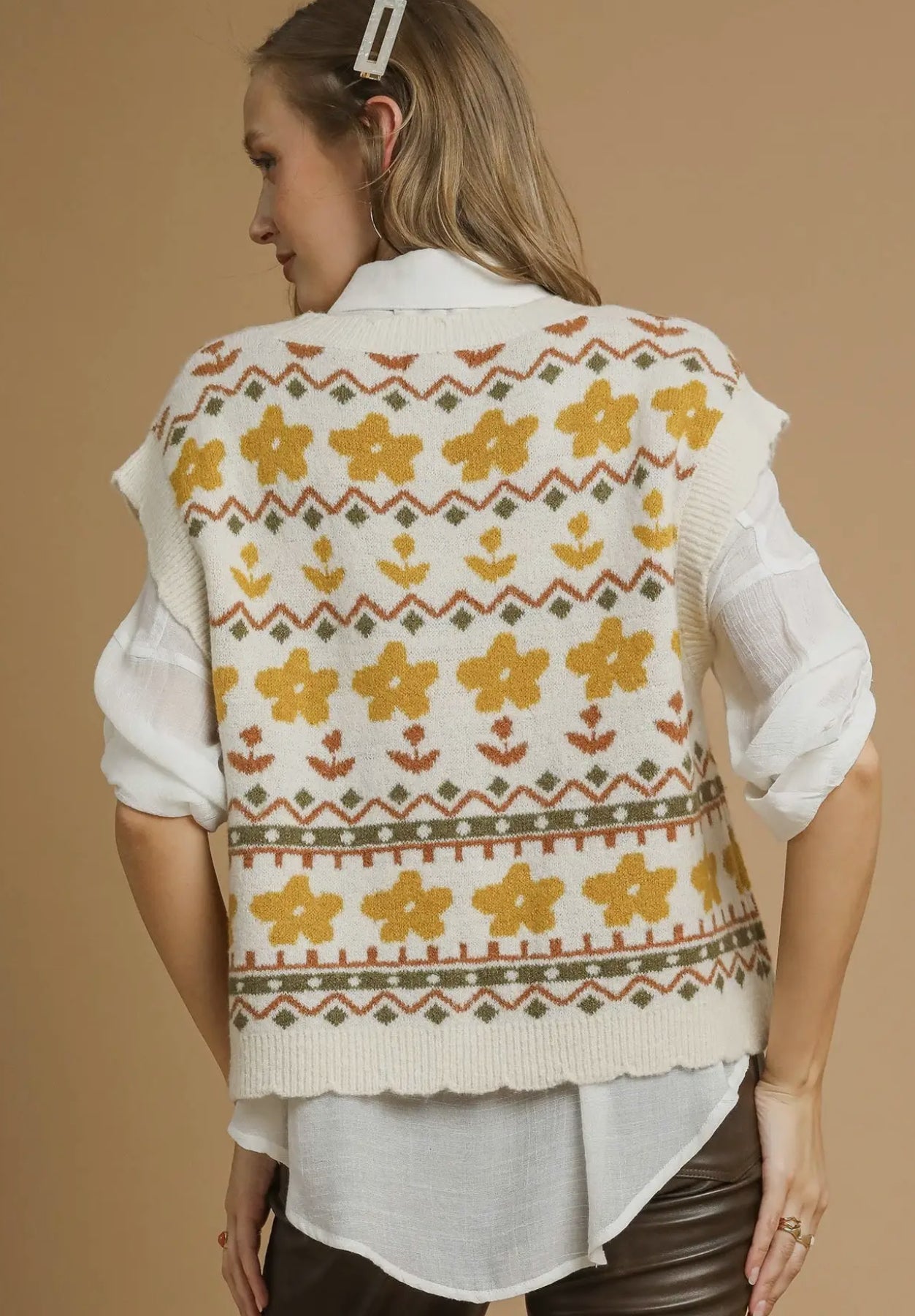 Floral Sweater Vest