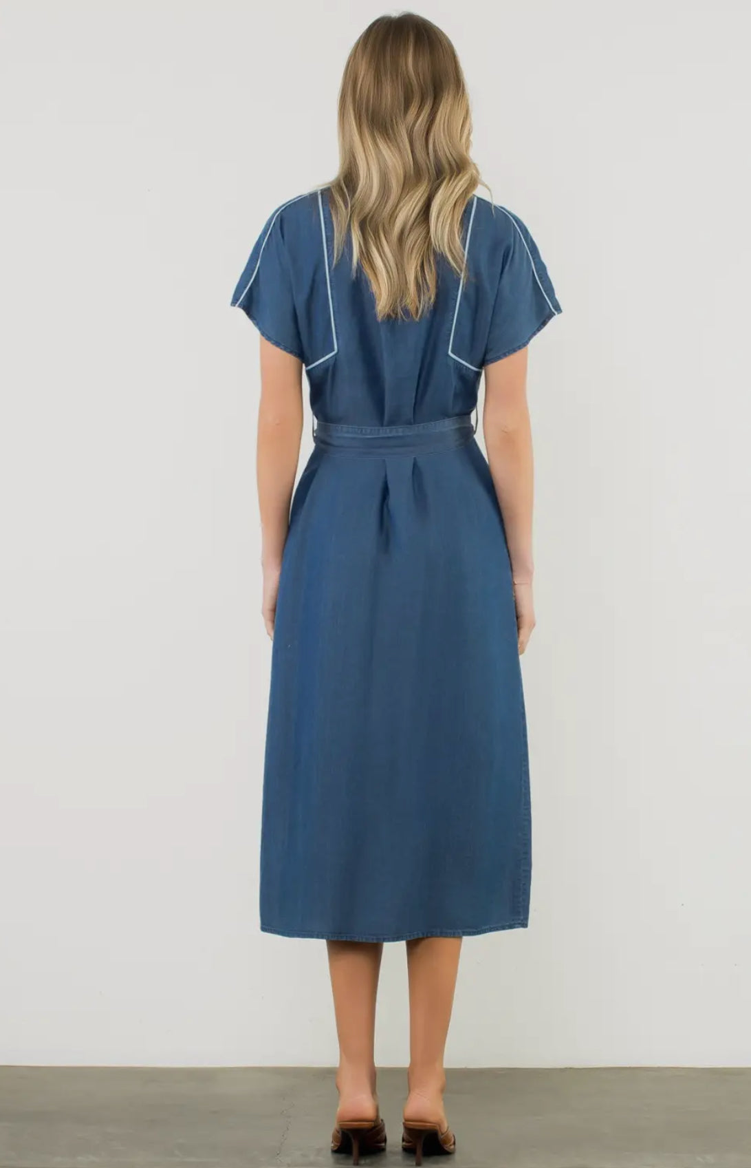 Chambray Midi Dress