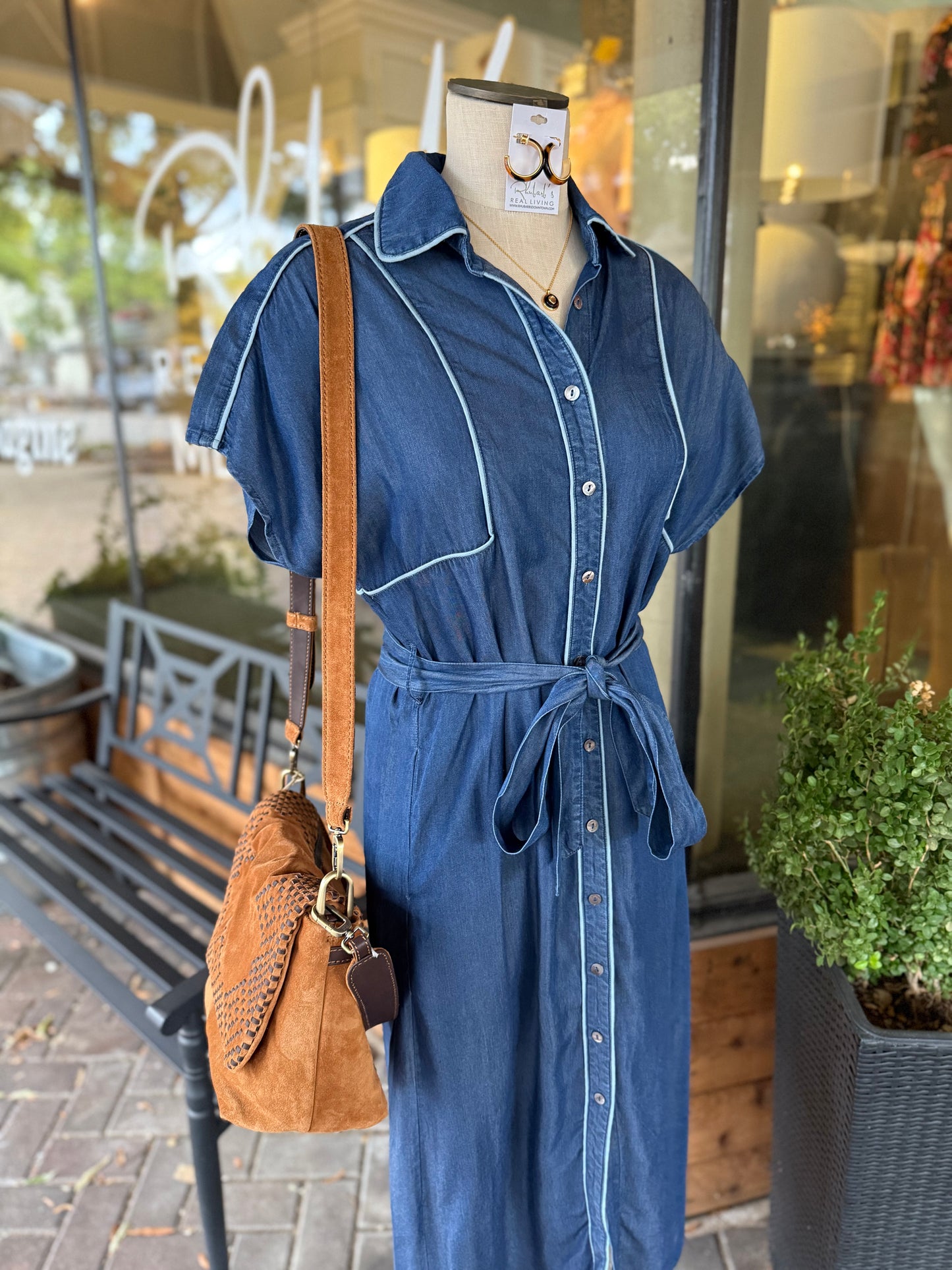 Chambray Midi Dress