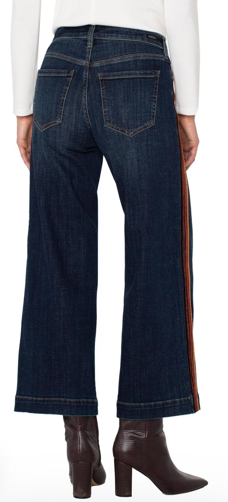 Liverpool Stride Stripe Wide Leg Jeans