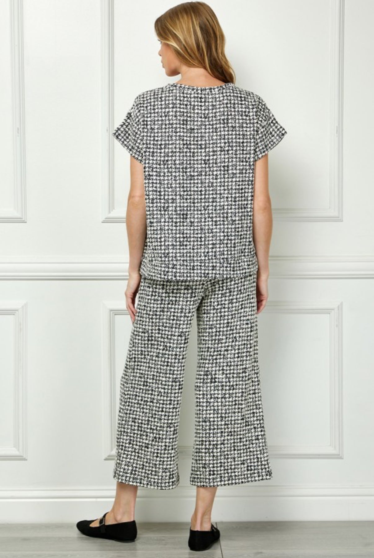 Houndstooth Knit Set
