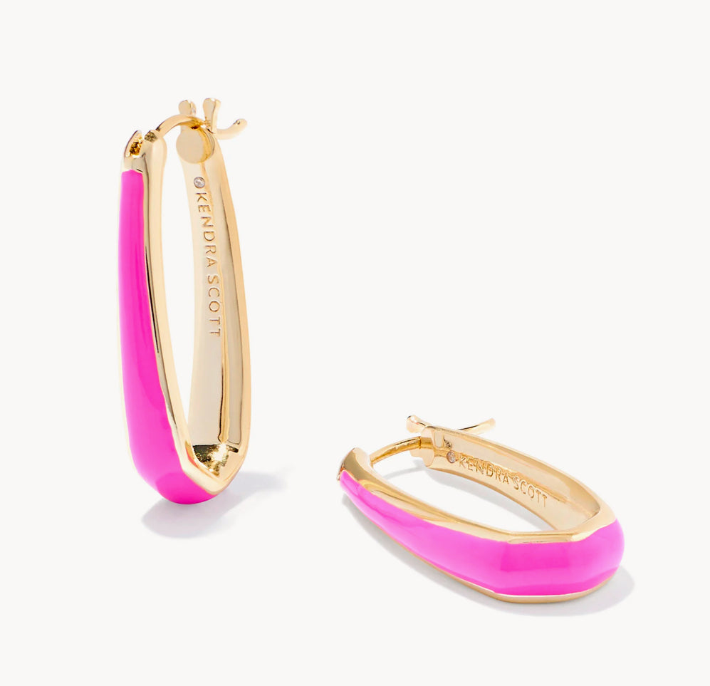 Kendra Scott Kelsey Enamel Hoop Earrings