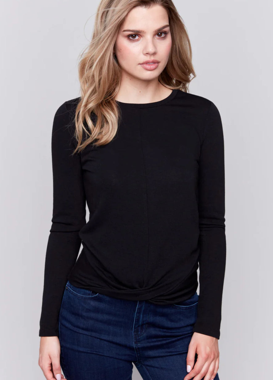 Twist Front Jersey Top