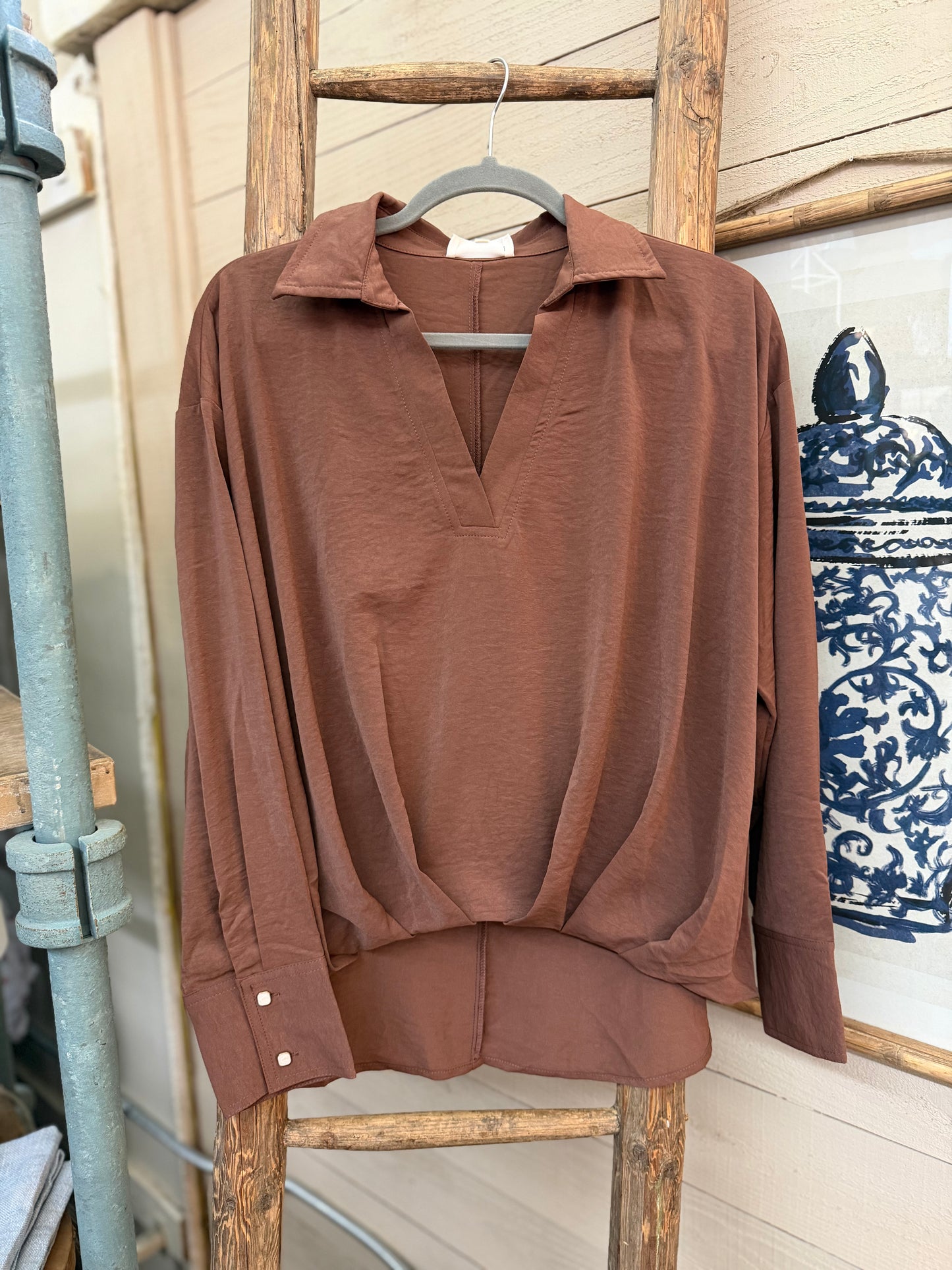 Button Cuff LS Top