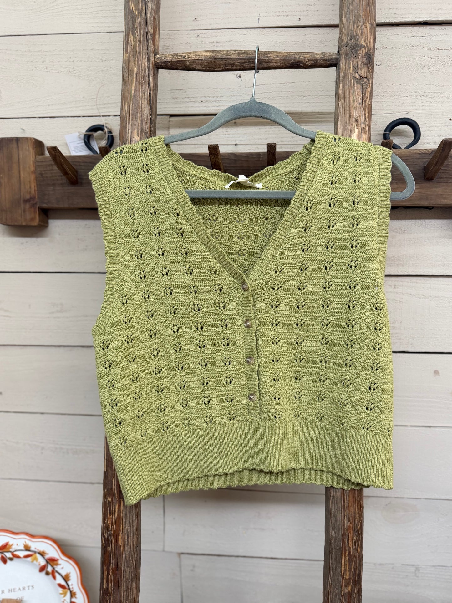 Floral Knit Vest Top