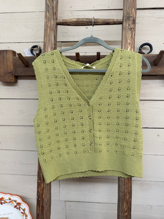 Floral Knit Vest Top