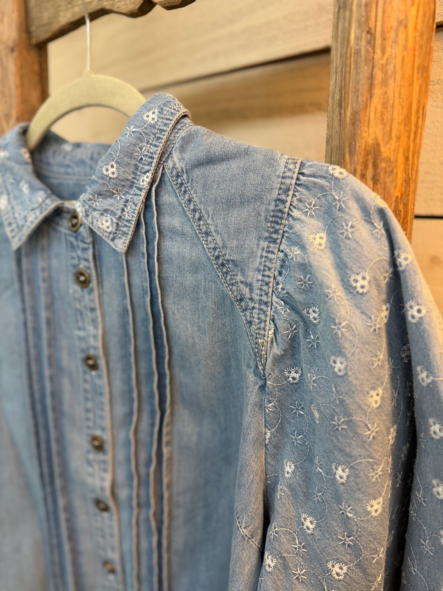 Washed Denim Top