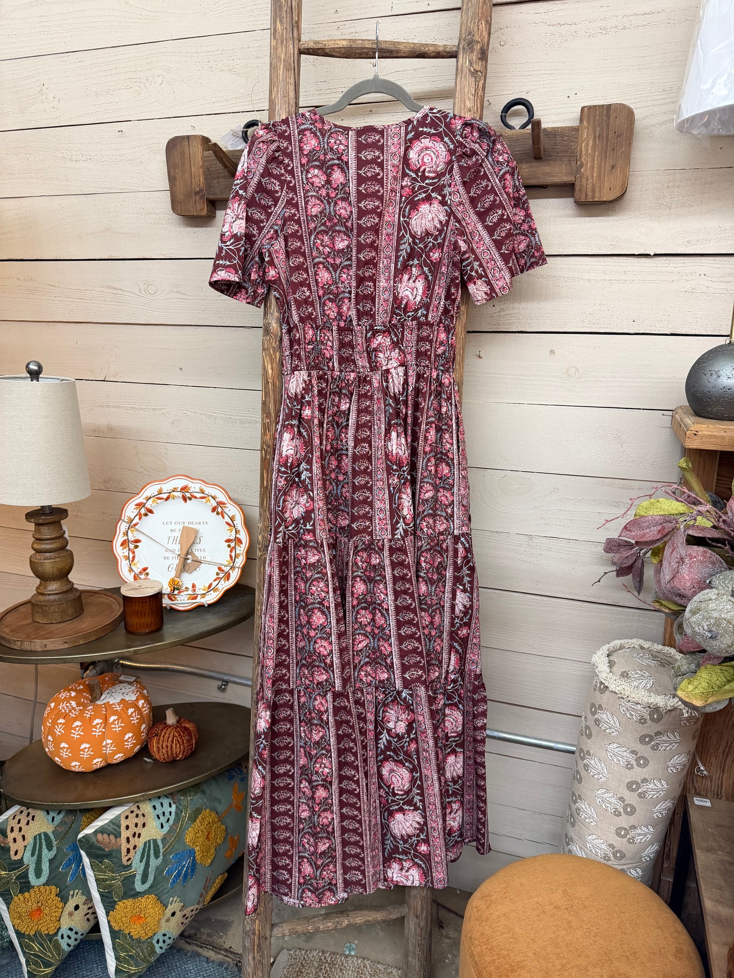 Woven Print Maxi Dress