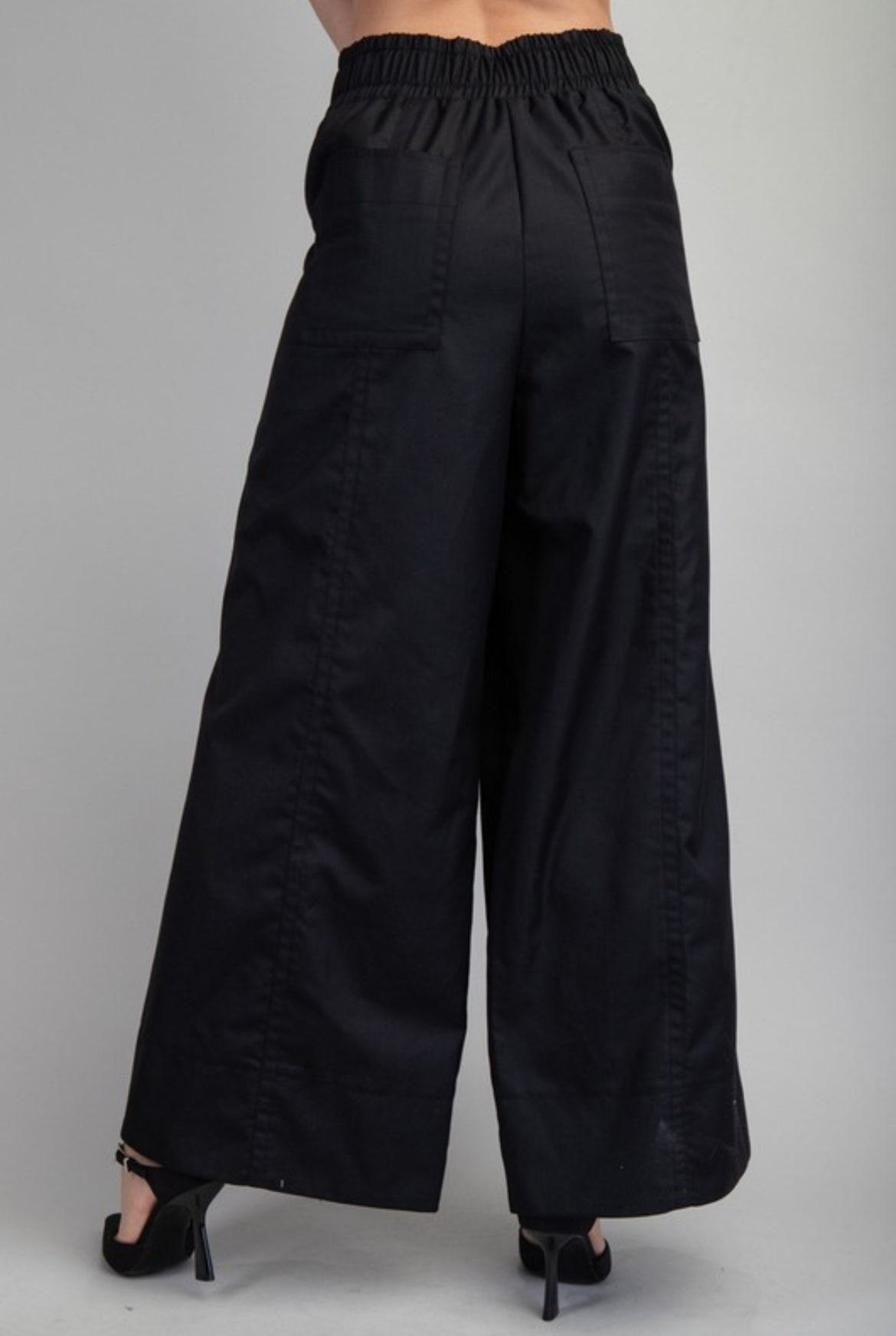 Wide Leg Stretch Waist Pants