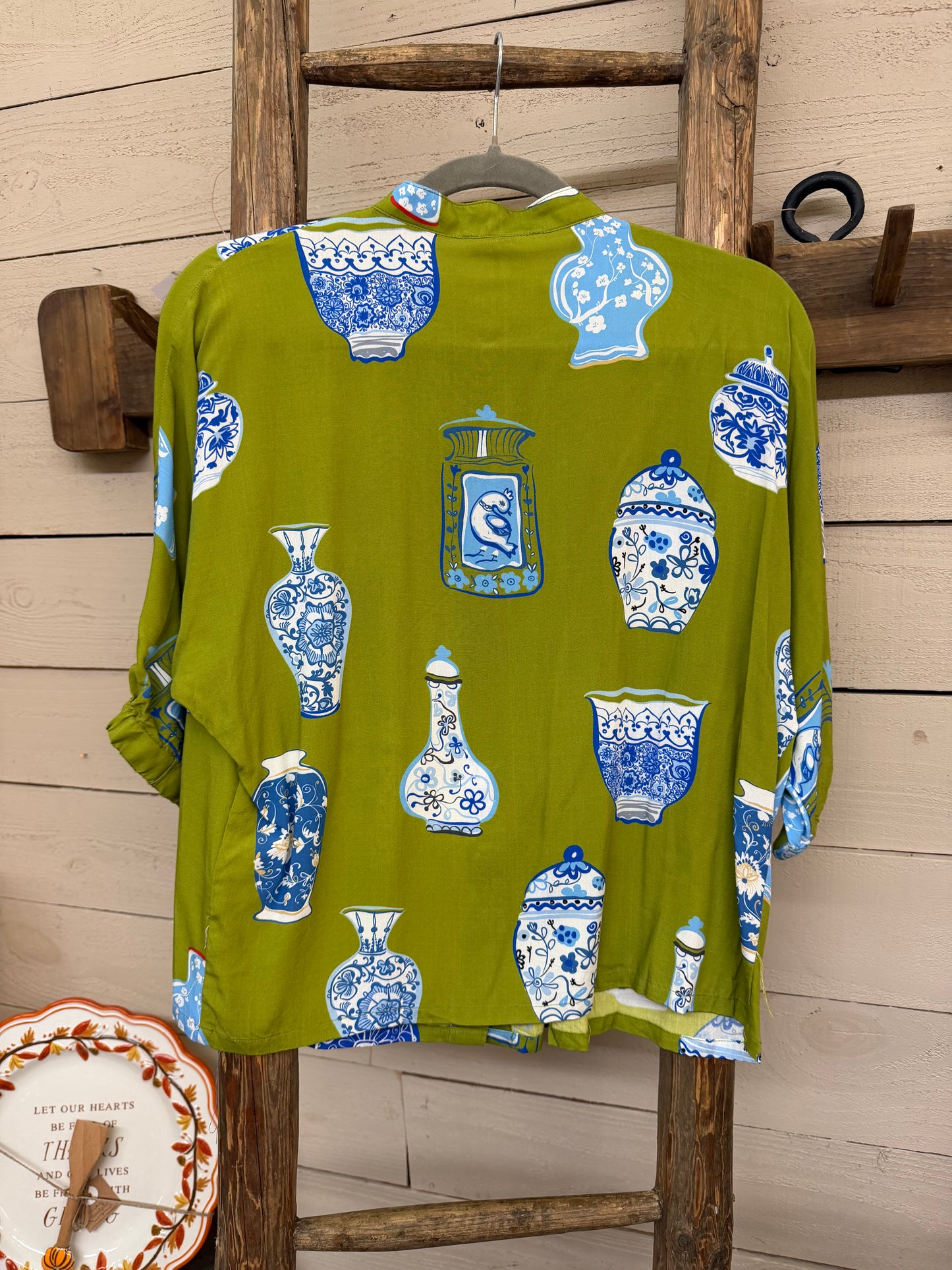 Vase Button Up Top
