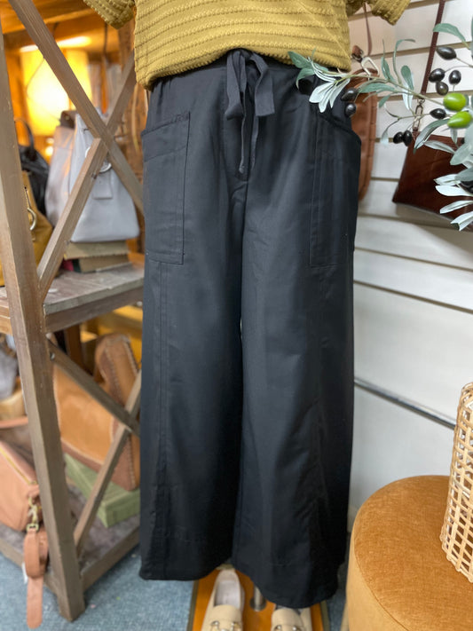 Wide Leg Stretch Waist Pants