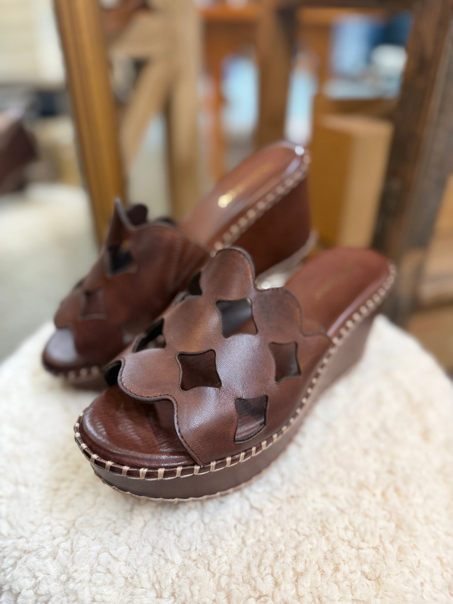 Opal Wedge w/ Cutouts Coffee