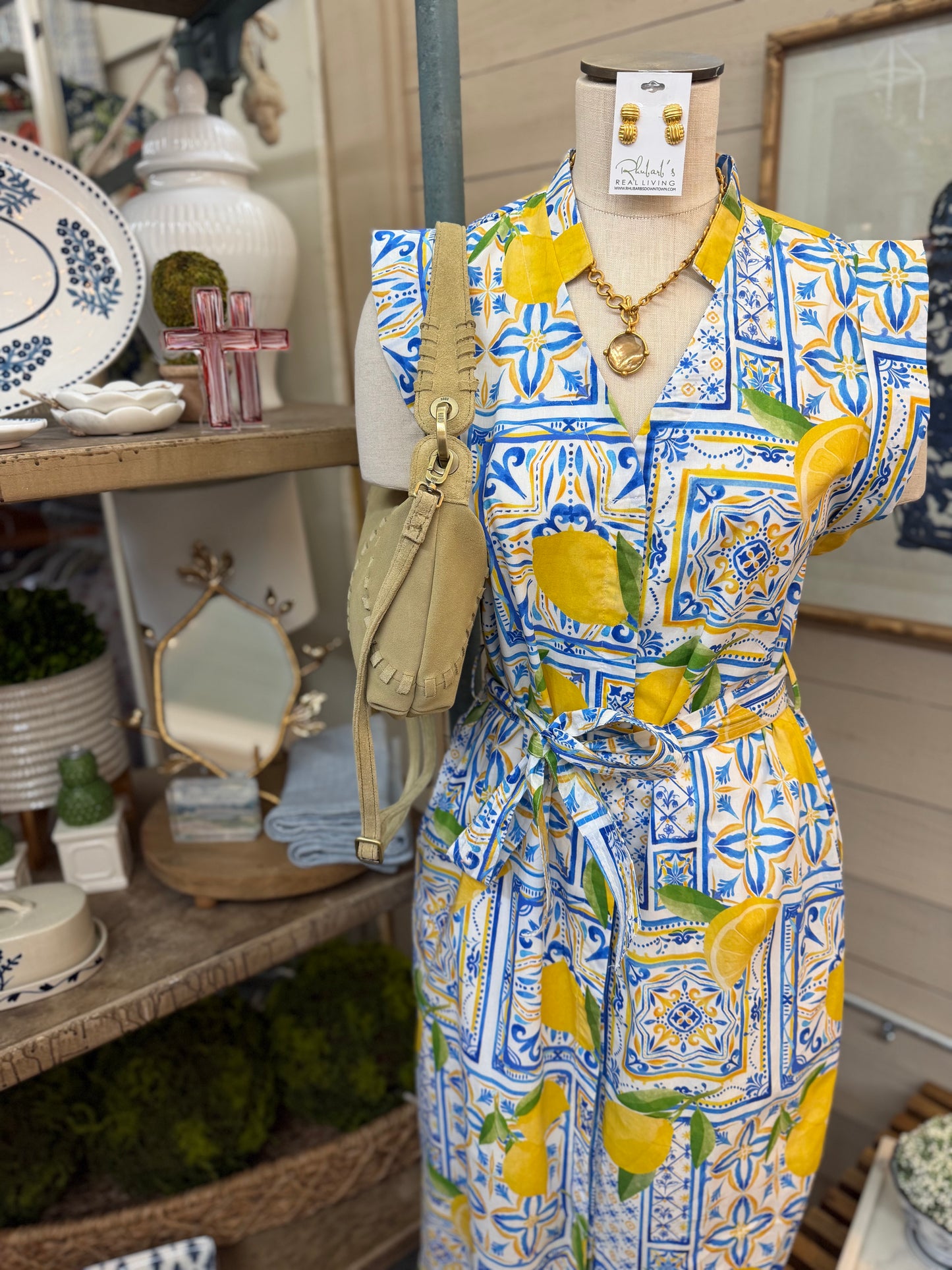 Button Down Lemon Dress