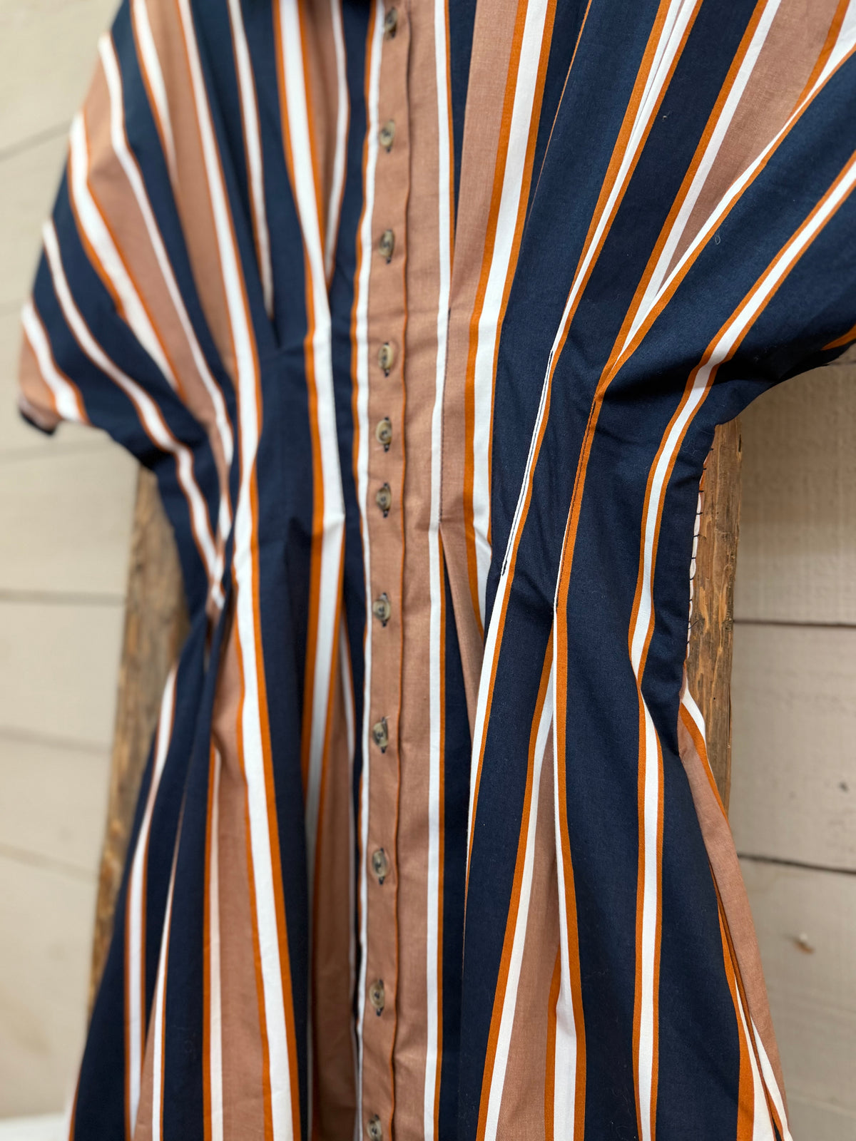 Stripe Cinch Waist Dress
