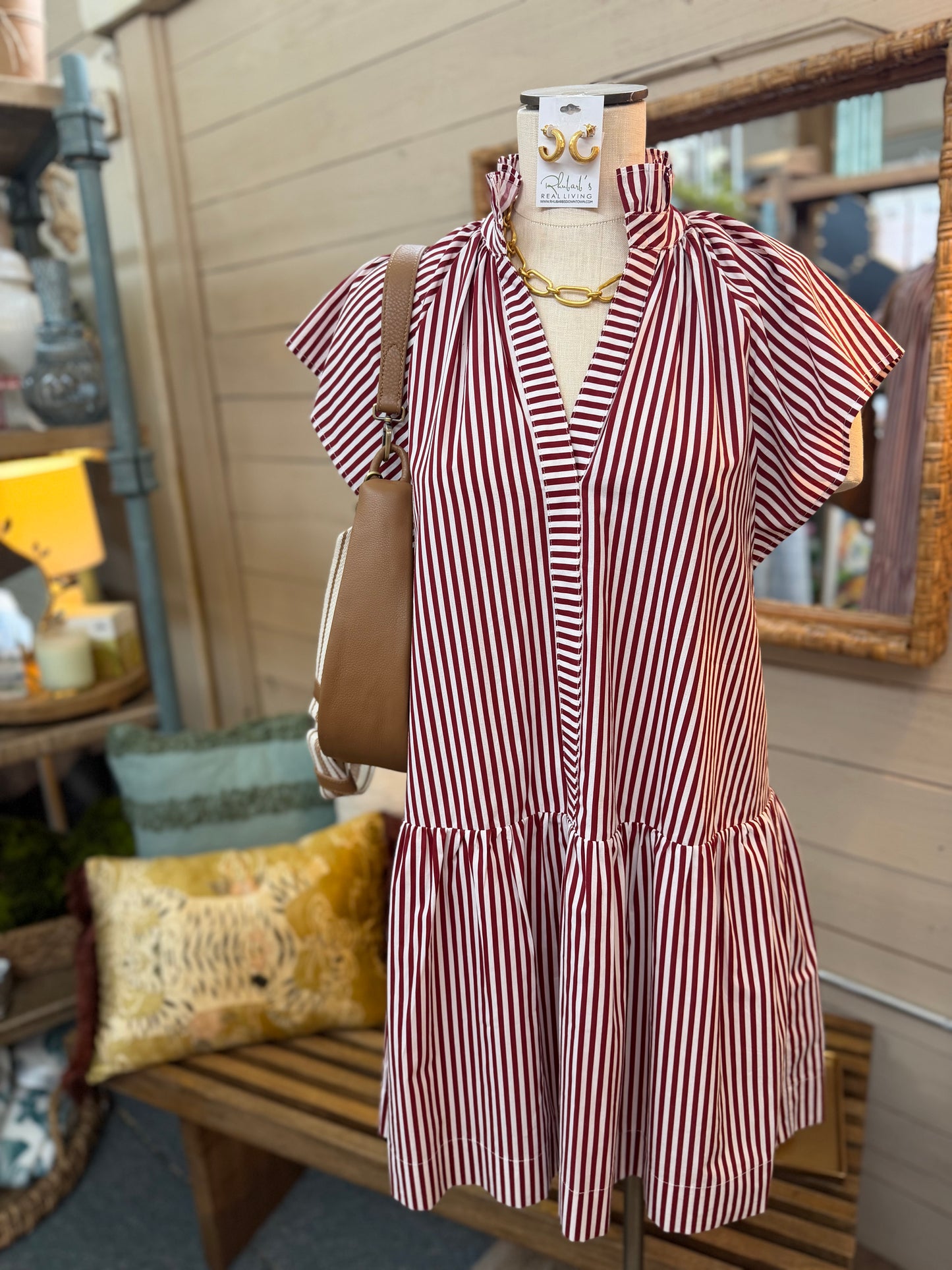 Striped Ruffle Dress