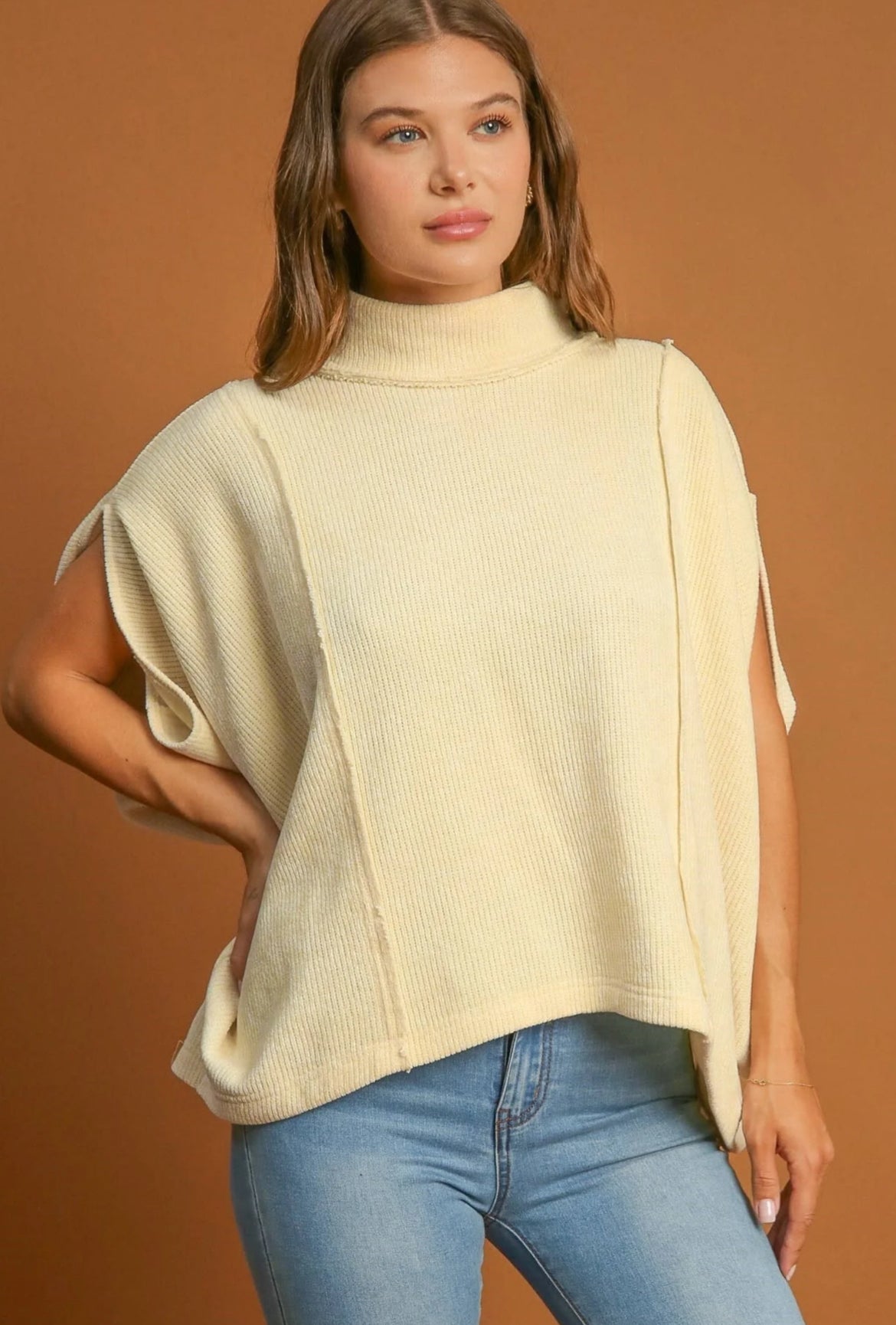 Chenille Poncho Top