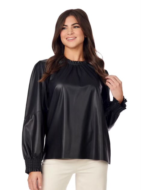 Putnam Faux Leather Top