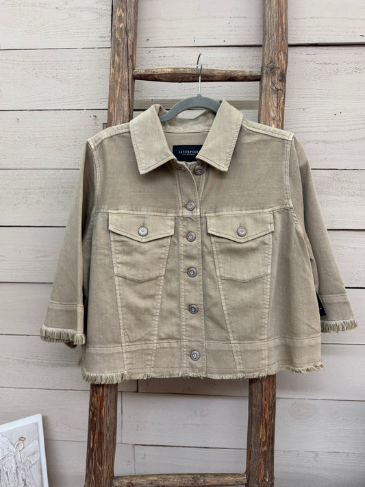 Frayed Flounce Jacket