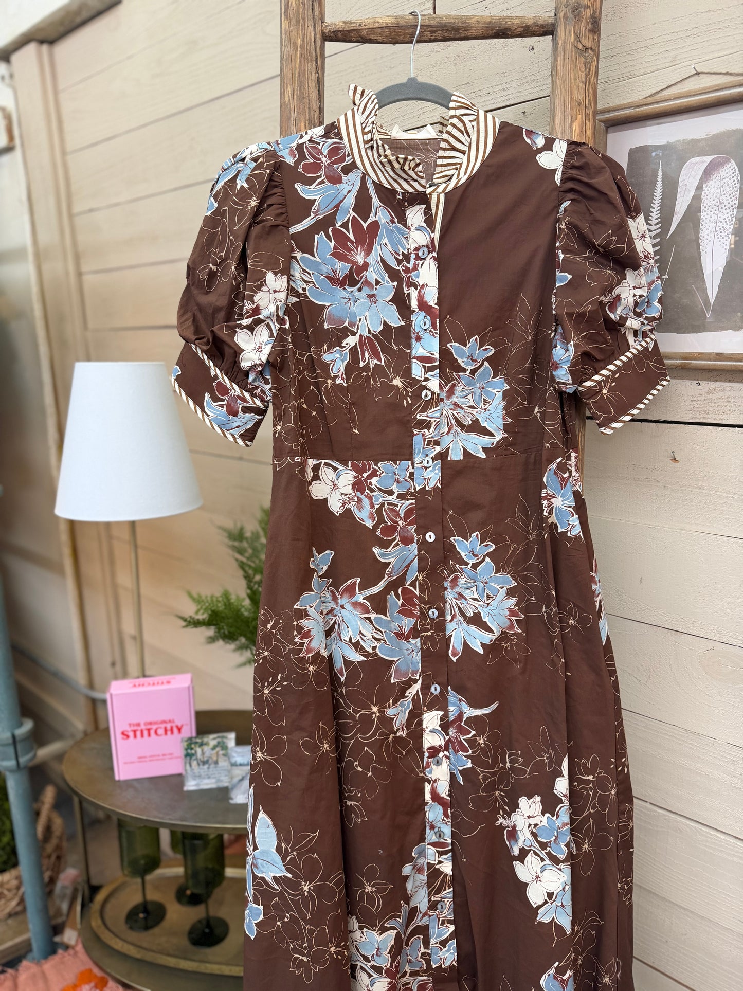 Contrast Collar Dress
