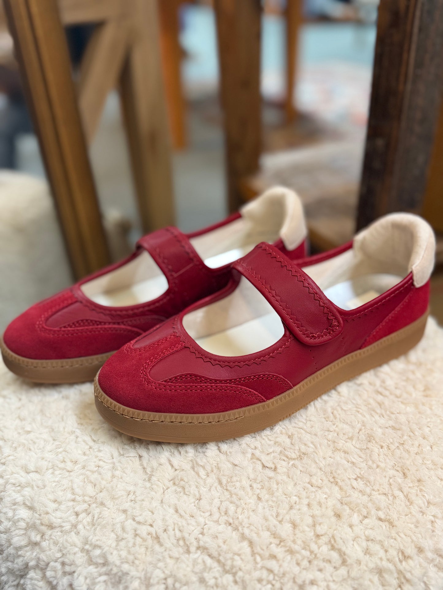 Nanet leather flat