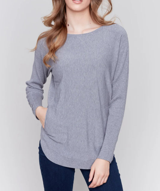 Lace Up Sleeve Sweater