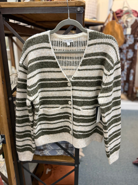 LS Button Front Sweater
