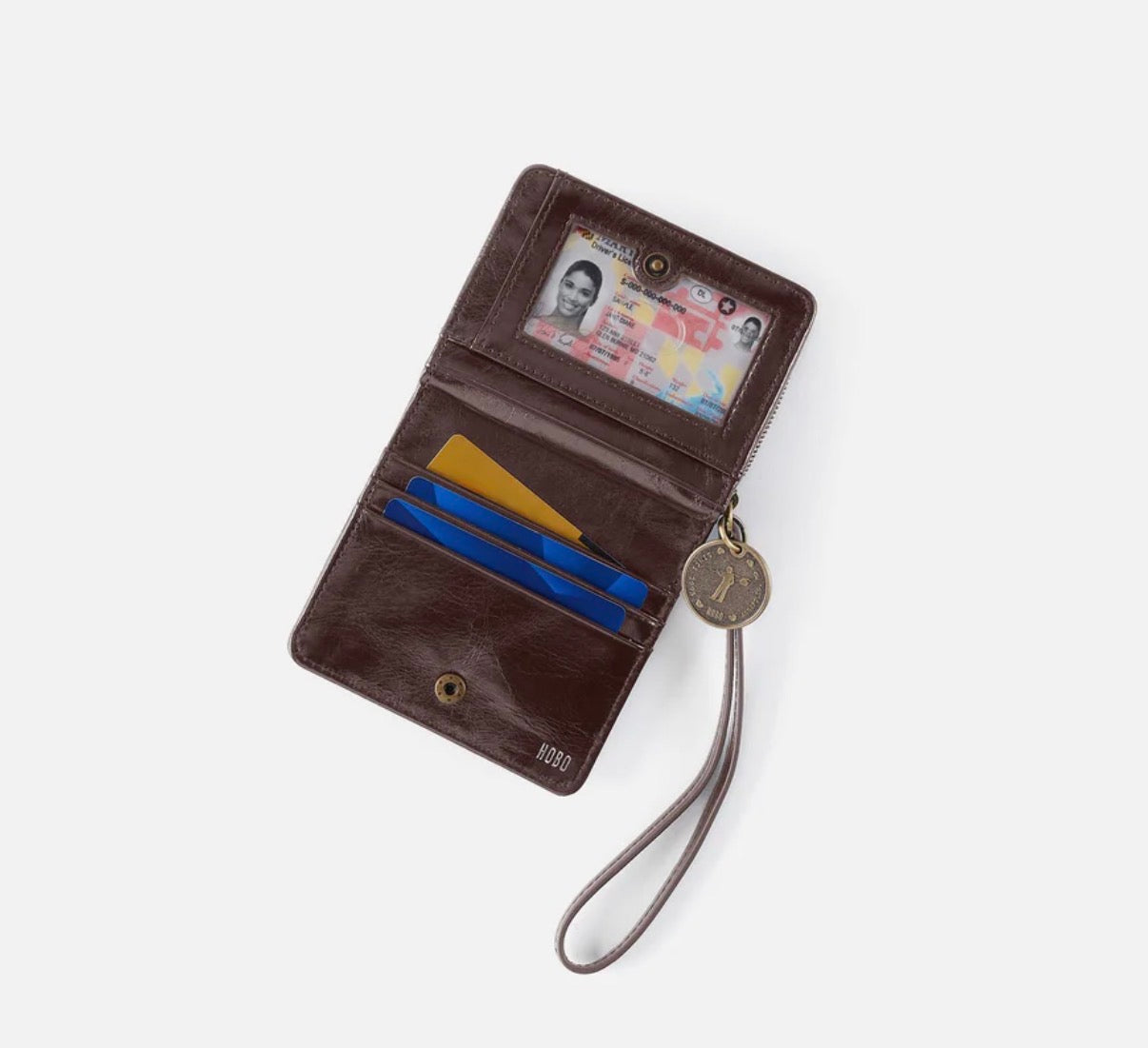 HOBO Coin Wristlet Wallet - Stone Gloss