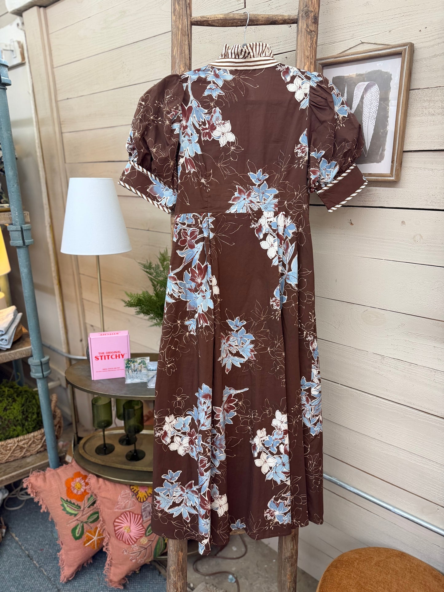 Contrast Collar Dress