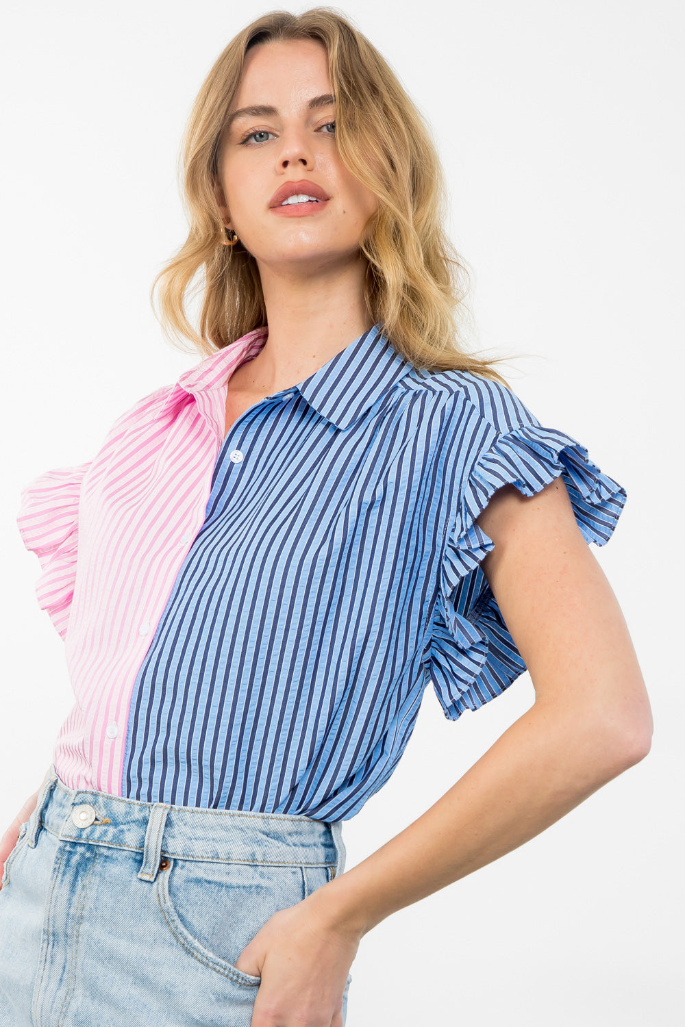 Cool In Colorblock Striped Top