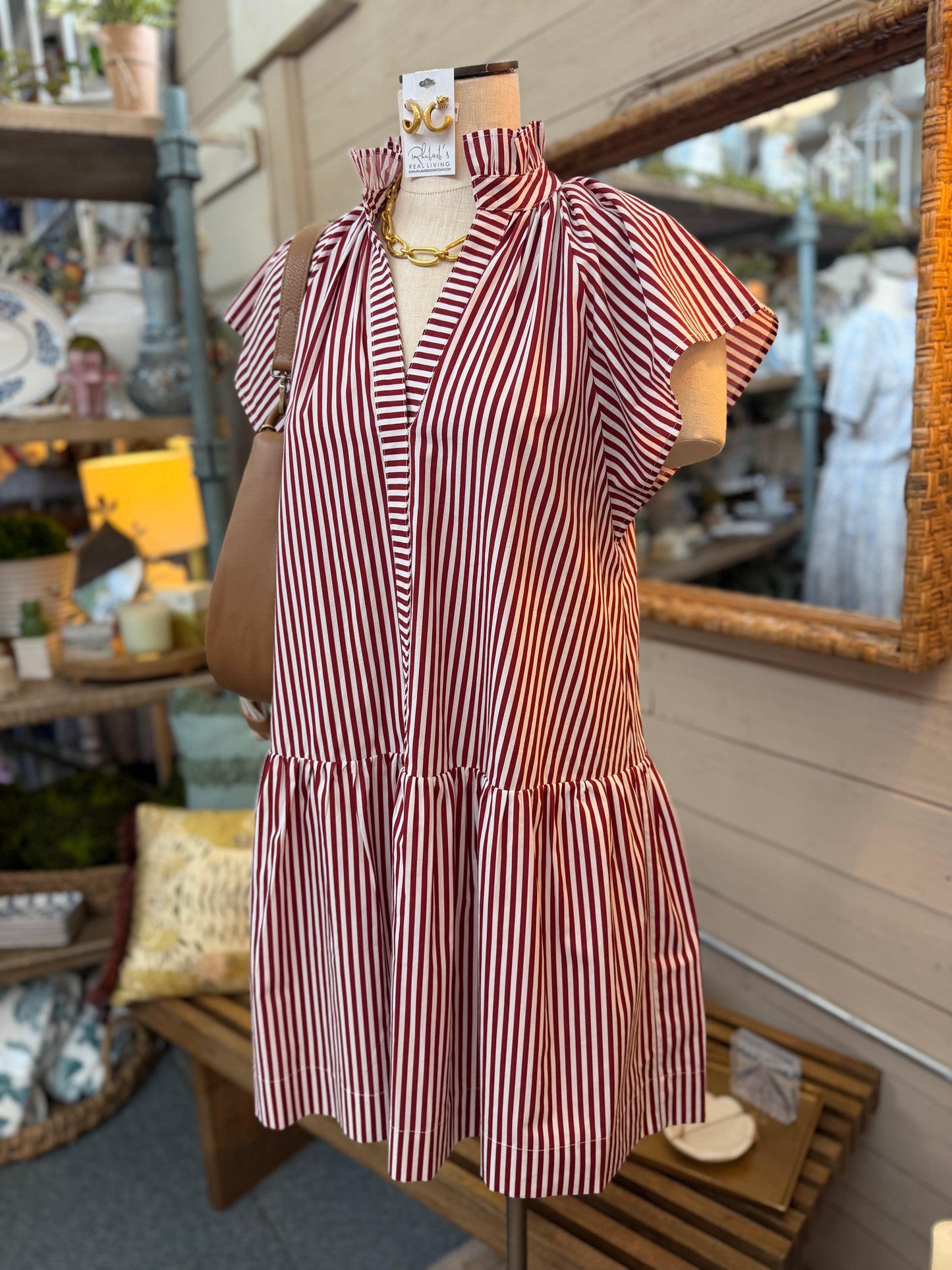 Striped Ruffle Dress
