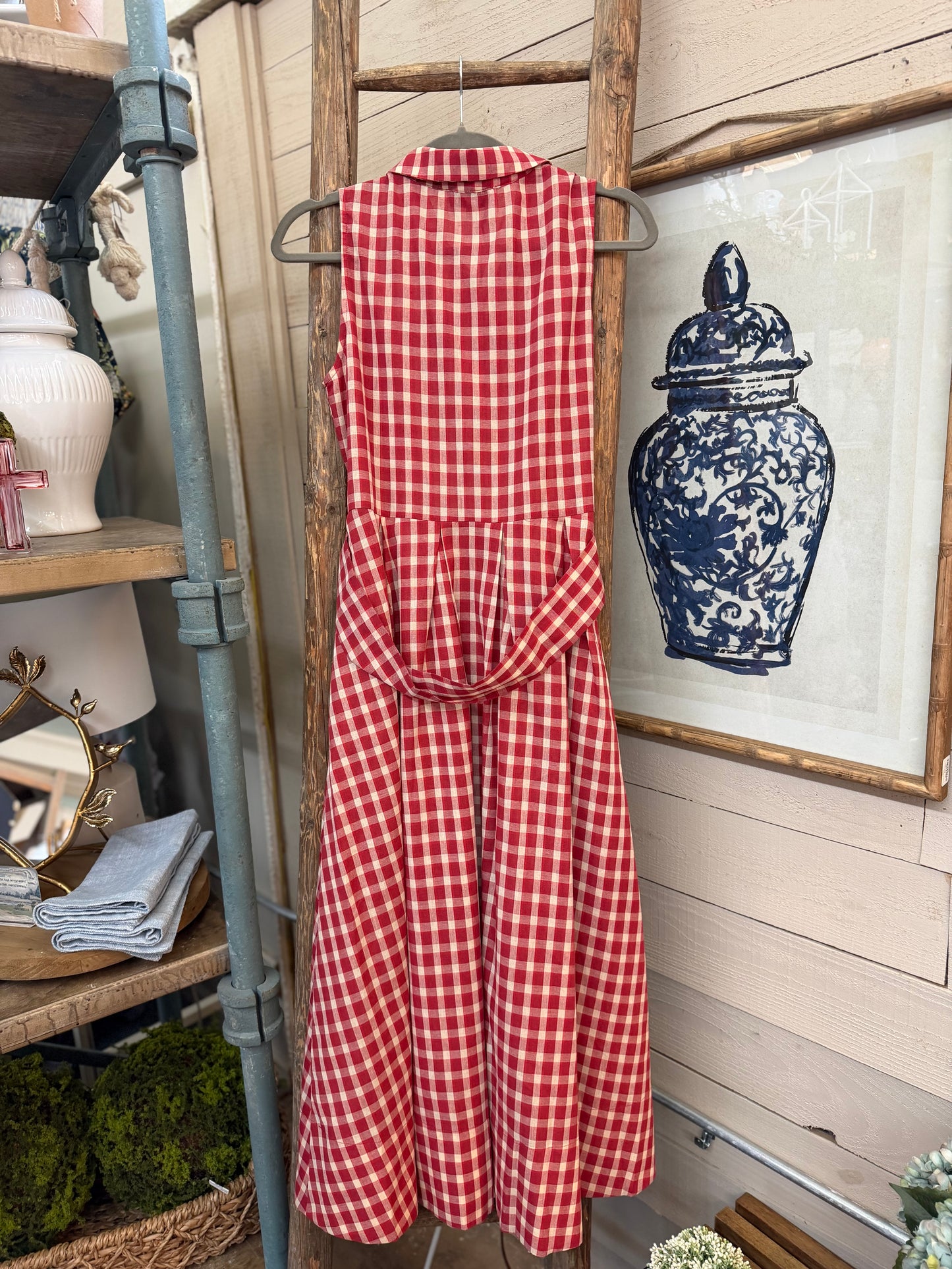 Gingham Midi Dress