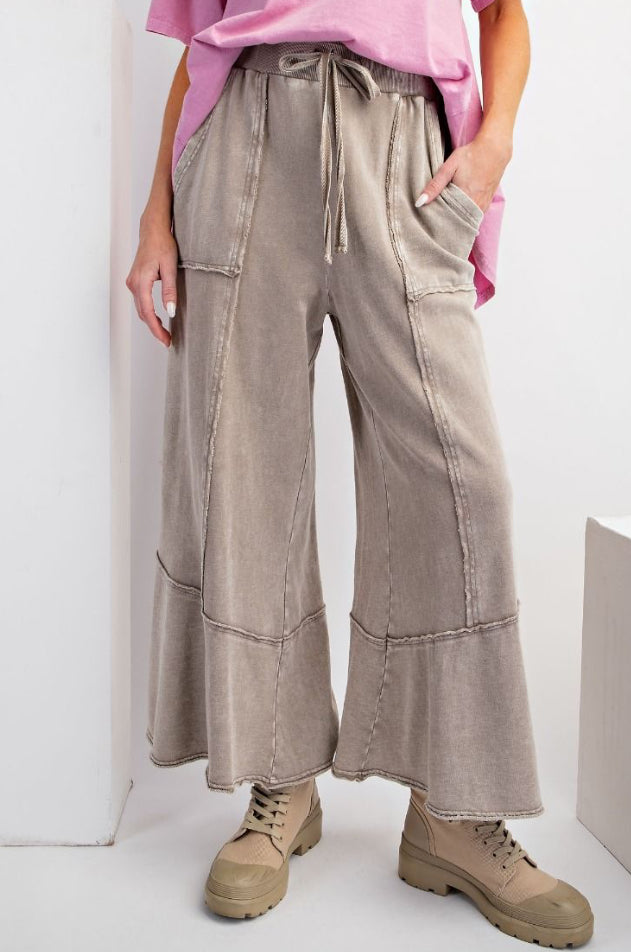 Wide Leg Terry Pants