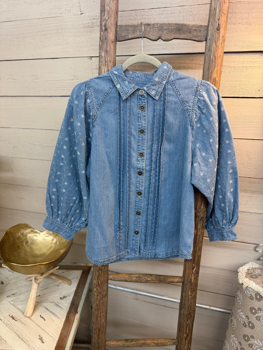 Washed Denim Top