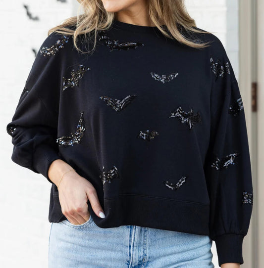 Millie Sequin Bat Sweatshirt