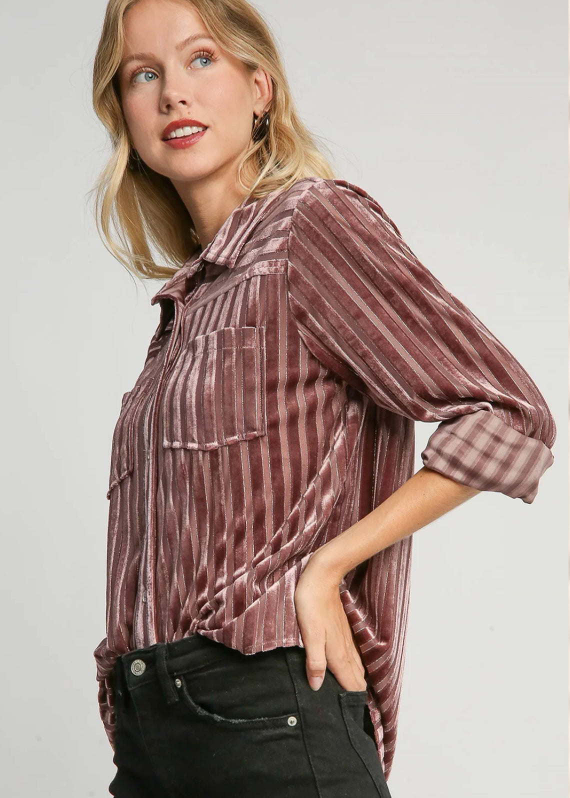 Striped Velvet Shirt