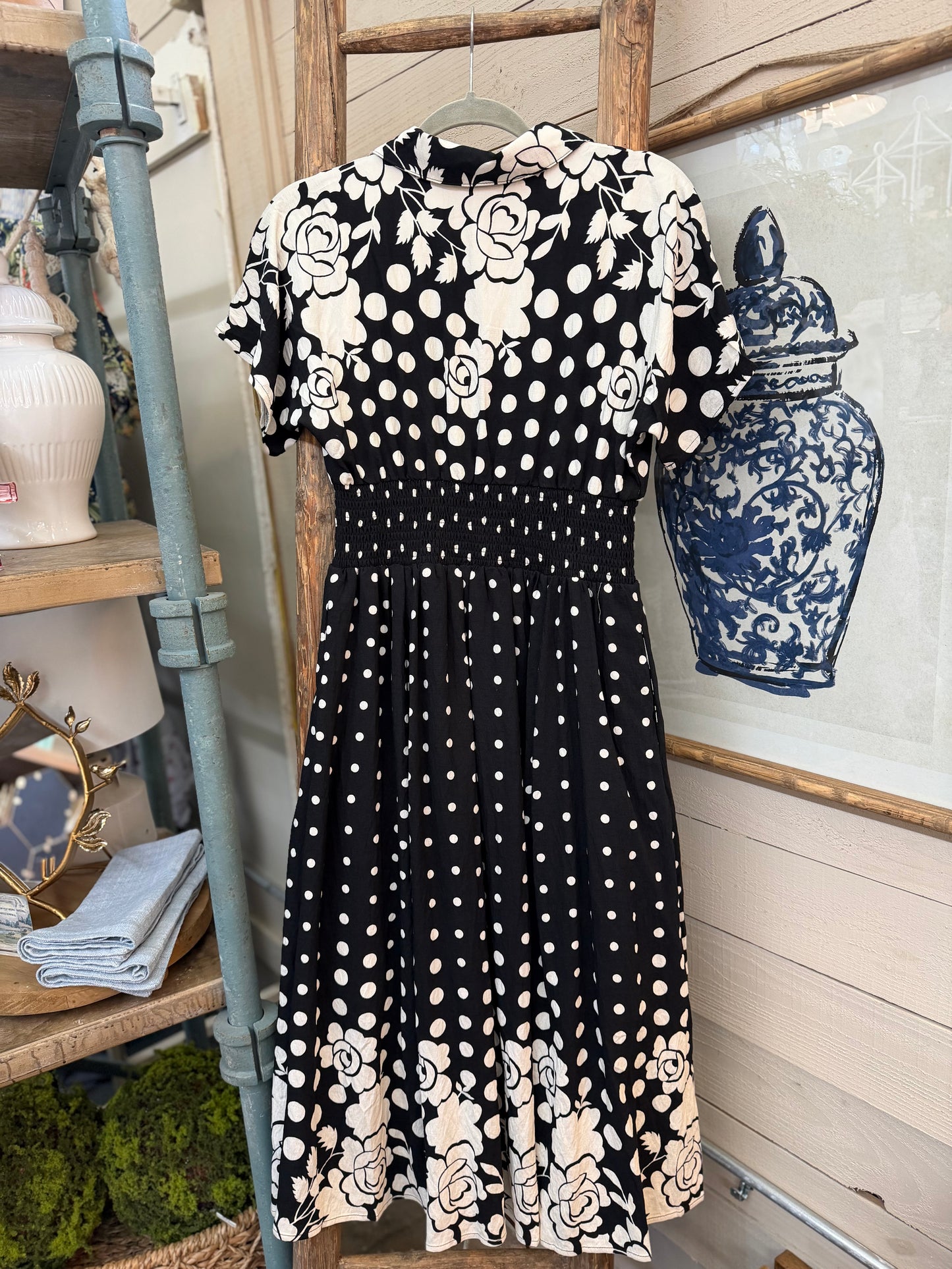 Polka Dot Zip Dress