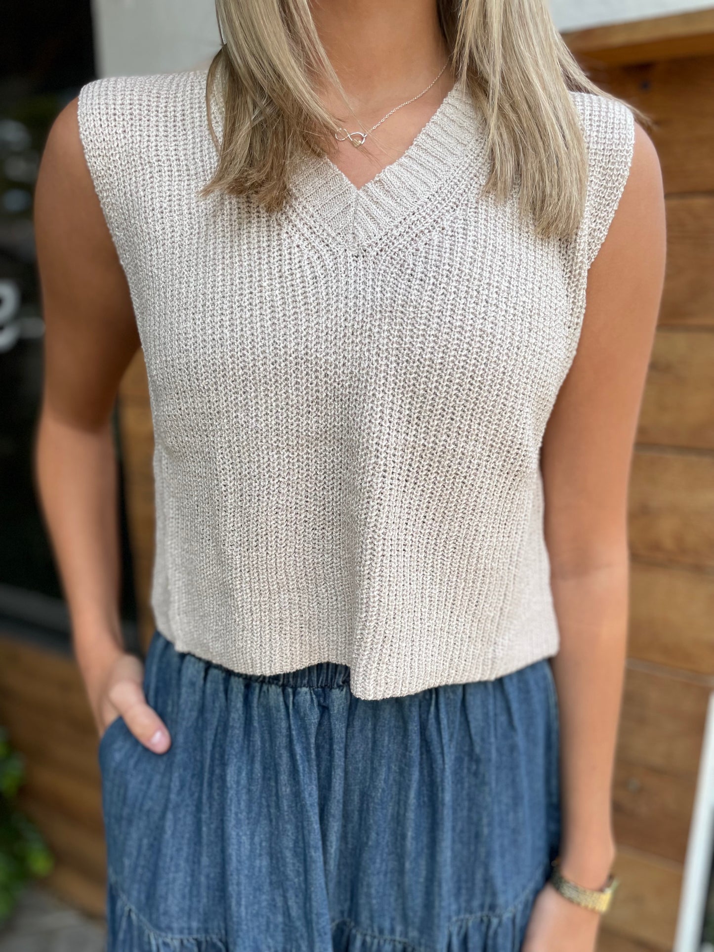 Natural Knit Vest